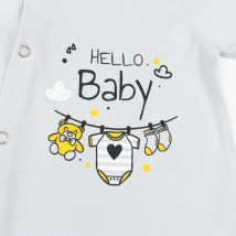 Cool children's sandbox with Hello Baby Dexter`s print Gray 144 74 cm (d144x-sr)