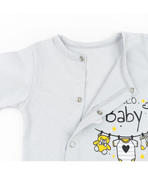 Кулірний дитячий пісочник із принтом Hello Baby  Dexter`s  Сірий d144х-ср  68 см (d144х-ср)