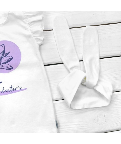 Пісочник з принтом Flower  Dexter`s  Білий d137мл  74 см (d137мл)