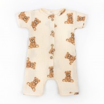 Песочник для малышей на пуговичках с мишками Bears  Dexter`s  Бежевый 432322  68 см (432322)