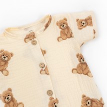 Песочник для малышей на пуговичках с мишками Bears  Dexter`s  Бежевый 432322  68 см (432322)