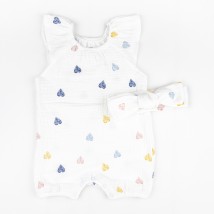 Песочник из муслина Heart  Dexter`s  Белый d482сц-цв  80 см (d482сц-цв)