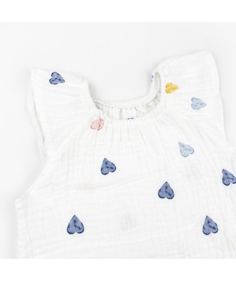 Песучник из муслина Heart  Dexter`s  Белый d482сц-цв  86 см (d482сц-цв)