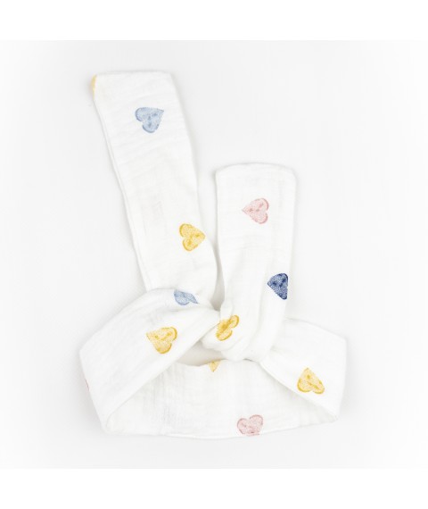 Песучник из муслина Heart  Dexter`s  Белый d482сц-цв  86 см (d482сц-цв)