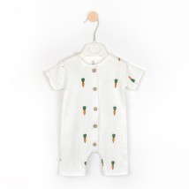 Песочник для малышей на пуговичках с морковками Carrots  Dexter`s  Белый 432391  62 см (432391)