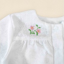 Linen sandbox for girls with Flower Dexter`s embroidery White 438 74 cm (d438cv-b)