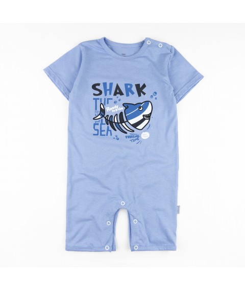 Песочник однотонный с принтом на кнопках Shark  Dexter`s  Голубой d145ш-гб  86 см (d145ш-гб)