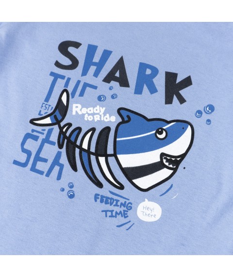 Песочник однотонный с принтом на кнопках Shark  Dexter`s  Голубой d145ш-гб  86 см (d145ш-гб)
