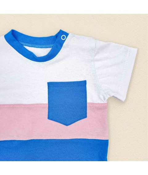 Children's sandbox for the summer Cooler Stripes Dexter`s White; Pink; Blue 147 80 cm (d147gb)