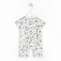 Песочник для малышей на пуговичках с цветочками Violet flowers  Dexter`s  Белый 432363  62 см (432363)