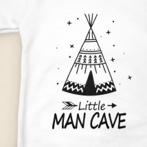 Кулірний пісочник з принтом для хлопчиків Man Cave  Dexter`s  Білий 145  80 см (d145лт-б)