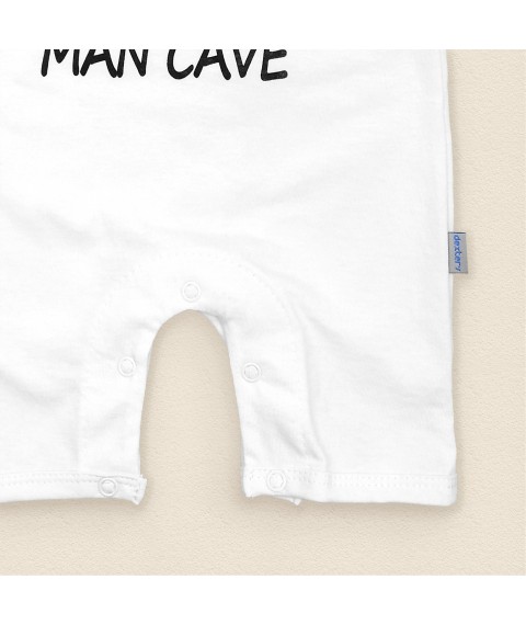 Кулірний пісочник з принтом для хлопчиків Man Cave  Dexter`s  Білий 145  68 см (d145лт-б)