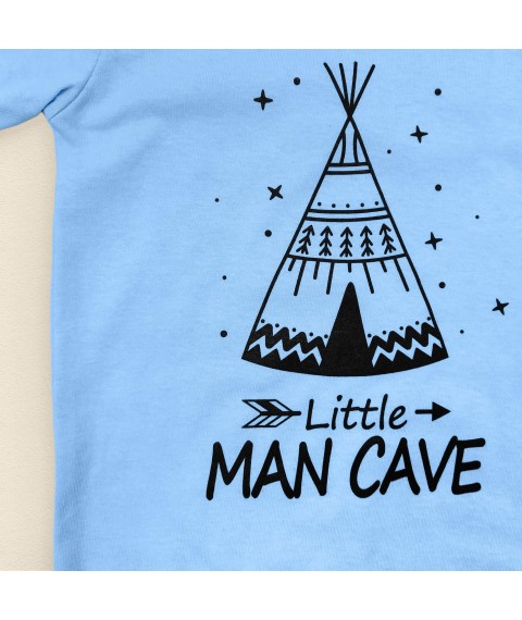 Кулирний ромпер  с принтом для мальчиков Man Cave  Dexter`s  Голубой 145  68 см (d145лт-гб)
