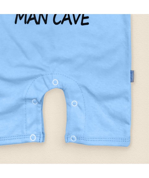 Кулирний ромпер  с принтом для мальчиков Man Cave  Dexter`s  Голубой 145  68 см (d145лт-гб)
