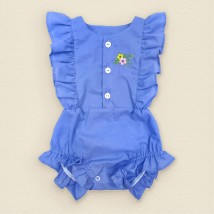 Летний боди, песочник голубого цвета для девочки Sunny Flower  Dexter`s  Голубой 437  62 см (d437цв-гб)