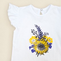 Нарядный песочник с повязкой для девочки Sunflower  Dexter`s  Белый;Желтый d137цв-сшж  74 см (d137цв-сшж)