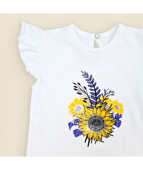 Ошатний пісочник з пов'язкою для дівчинки Sunflower  Dexter`s  Білий;Жовтий d137цв-сшж  74 см (d137цв-сшж)