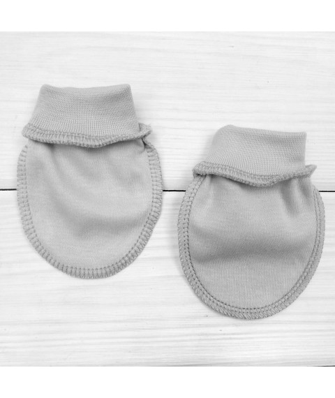 Grey non-scratch pads for newborns Dexter`s Gray 916 0-3 months (916/3sr)