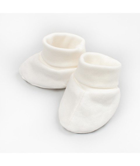 d316-1b. Booties, footer white Dexter`s White d316-1b 0-3 months (d316-1b)