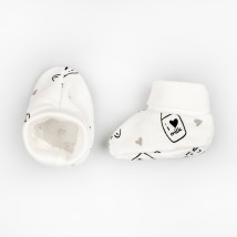 Пинетки с начесом молочного цвета Milk  Dexter`s  Молочный d316-1млк-мл  0-3мес (d316-1млк-мл)