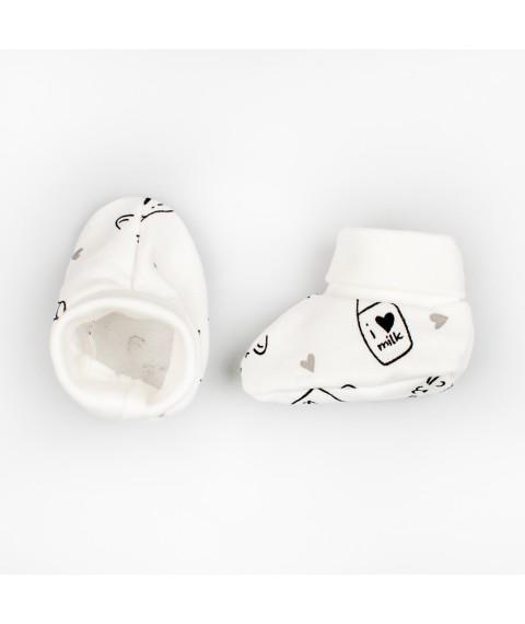 Пінетки з начосом молочного кольору Milk  Dexter`s  Молочний d316-1млк-мл  0-3міс (d316-1млк-мл)