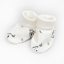 Пинетки с начесом молочного цвета Milk  Dexter`s  Молочный d316-1млк-мл  0-3мес (d316-1млк-мл)