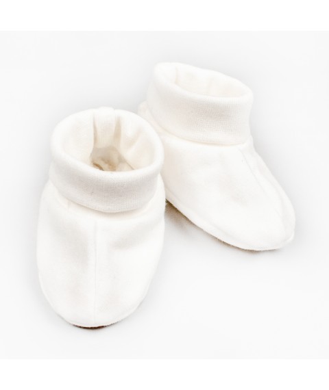 Однотонні пінетки носочки для малюків  Malena  Білий 916  0-3міс (916-1/4мл)