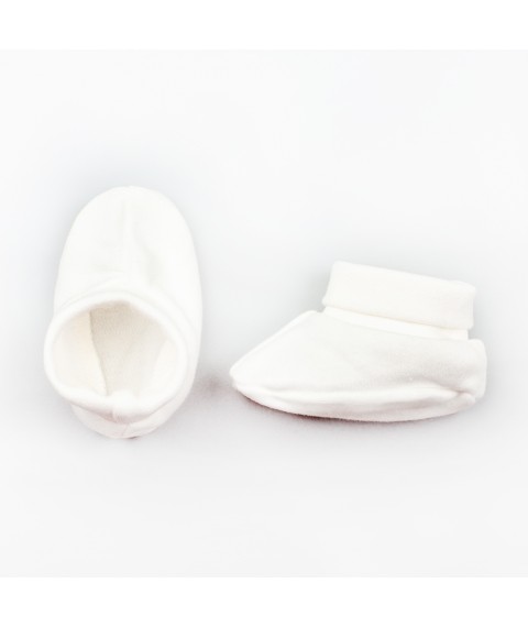 Однотонные пинетки носочки для малышей  Malena  Белый 916  0-3мес (916-1/4мл)