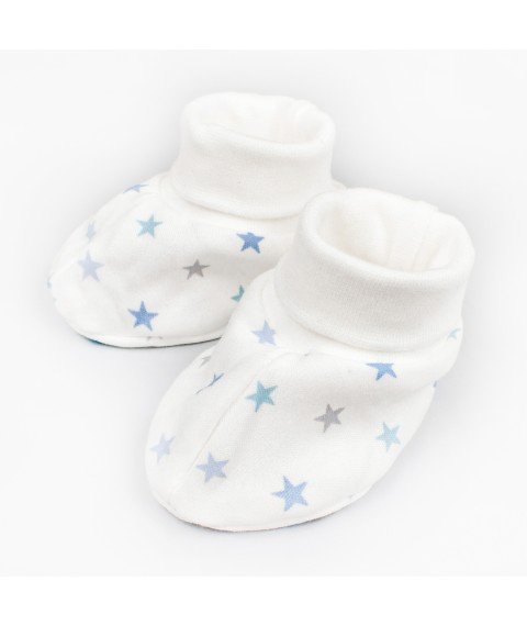 Dexter`s Star interlock children's booties White 916 0-3 months (d916-1zd-gb)