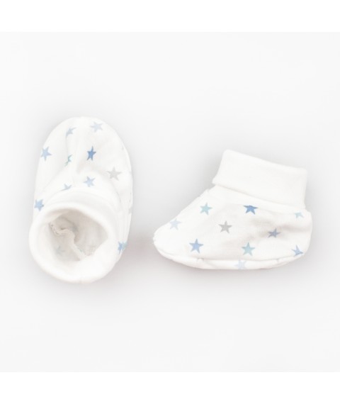 Dexter`s Star interlock children's booties White 916 0-3 months (d916-1zd-gb)