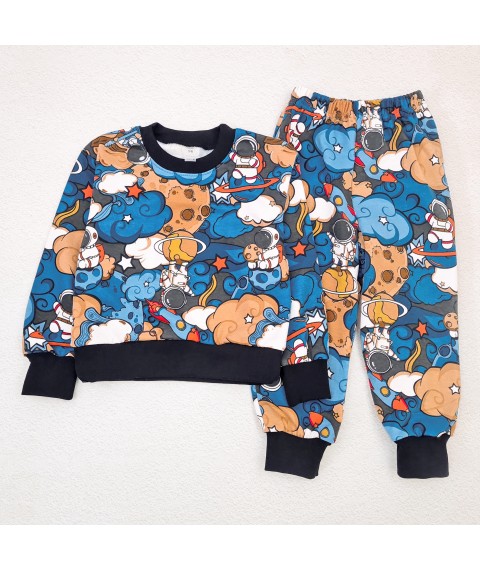 Пижама для мальчика футер с начесом Astronaut  Dexter`s  Темно-синий 303  98 см (d303ксм-сн)