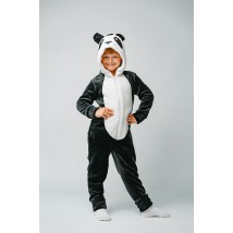 Кигуруми Panda детский теплый на молнии панда  Dexter`s  Черный d417пд-чн  110 см (d417пд-чн)