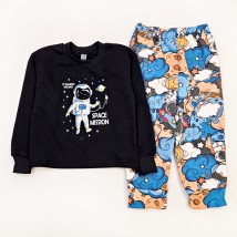 Детская пижама футер Astronaut in space  Dexter`s  Черный;Синий 303  140 см (d303ксм-кс)