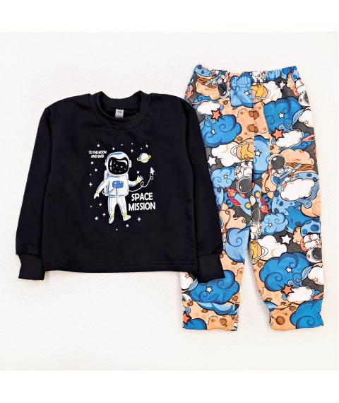 Детская пижама футер Astronaut in space  Dexter`s  Черный;Синий 303  134 см (d303ксм-кс)