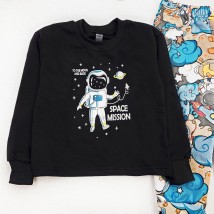 Детская пижама футер Astronaut in space  Dexter`s  Черный;Синий 303  98 см (d303ксм-кс)