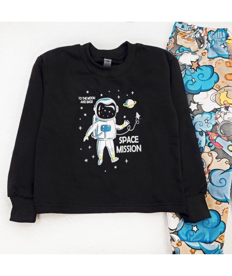 Детская пижама футер Astronaut in space  Dexter`s  Черный;Синий 303  134 см (d303ксм-кс)