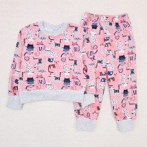 Піжама для дівчинки з футеру Kittens  Dexter`s  Рожевий d303кт-рв  98 см (d303кт-рв)