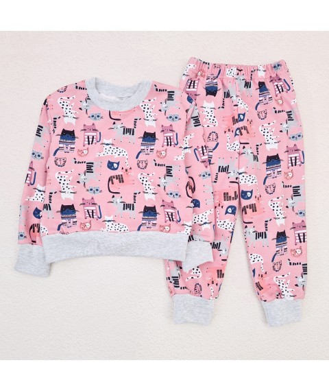 Піжама для дівчинки з футеру Kittens  Dexter`s  Рожевий d303кт-рв  98 см (d303кт-рв)