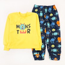 Пижама детская футер Fun monsters  Dexter`s  Синий;Желтый 303  110 см (d303мс-нв-ж)