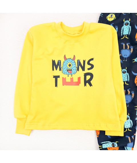 Пижама детская футер Fun monsters  Dexter`s  Синий;Желтый 303  122 см (d303мс-нв-ж)