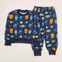 Пижама для мальчика с начесом Monsters  Dexter`s  Темно-синий 303  134 см (d303мс-нв)