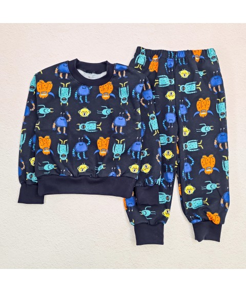 Пижама для мальчика с начесом Monsters  Dexter`s  Темно-синий 303  98 см (d303мс-нв)