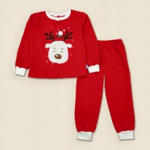 Детская пижама на подростка из теплой ткани с начесом Rudolf  Dexter`s  Красный 303  134 см (d303-1ол)