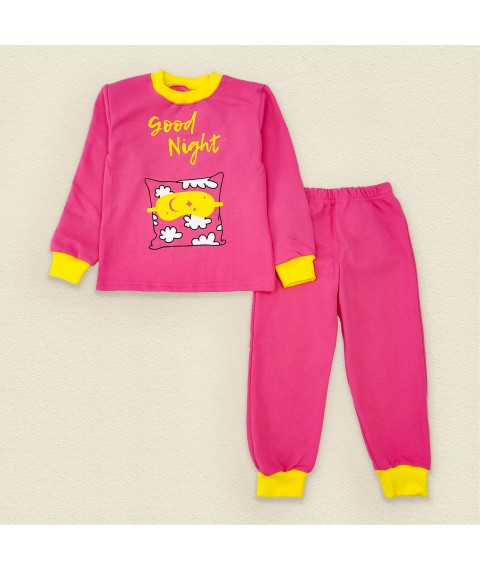 Children's pajamas with nachos and Good Night Dexter`s print Pink 303 128 cm (d303-1мн)