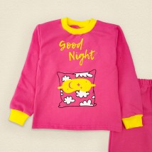 Пижама детская с начесом и принтом Good Night  Dexter`s  Розовый 303  128 см (d303-1мн)