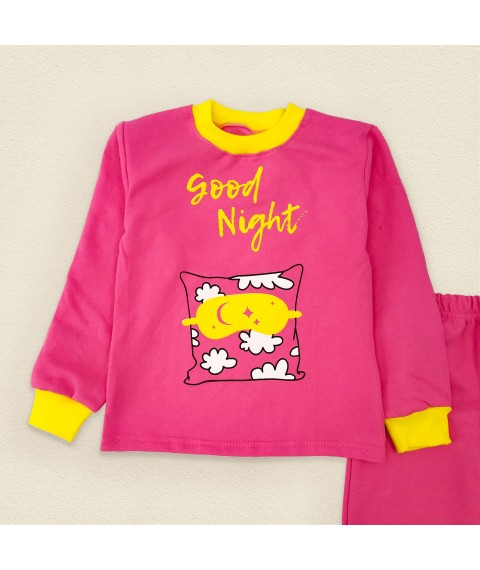 Дитяча піжама з начосом малинового кольору Good Night  Dexter`s  Рожевий 303  98 см (d303мн)