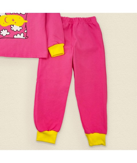 Піжама дитяча з начосом та принтом Good Night  Dexter`s  Рожевий 303  140 см (d303-1мн)