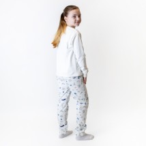 Детская пижама с начесом Moon Bunny  Dexter`s  Синий;Молочный 303  140 см (d303мс-пл)