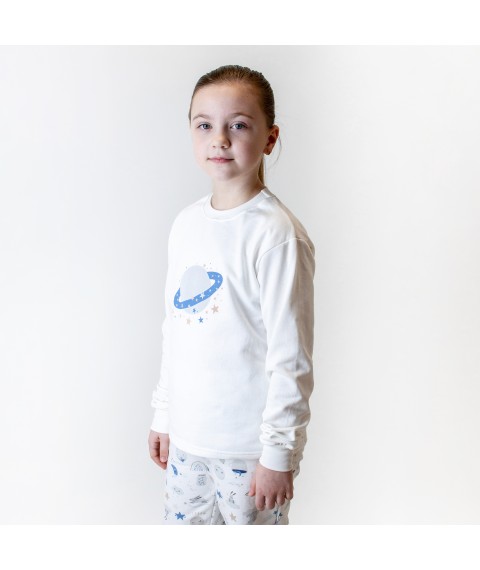 Детская пижама с начесом Moon Bunny  Dexter`s  Синий;Молочный 303  122 см (d303мс-пл)