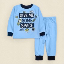 Піжама дитяча на начосі для хлопчиків Space  Dexter`s  Блакитний 303  98 см (d303-19)